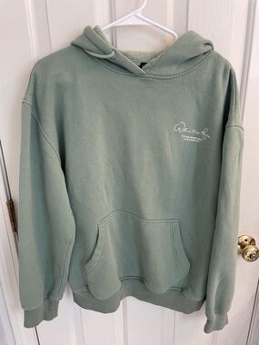 White Fox Sage Green Pullover Hoodie